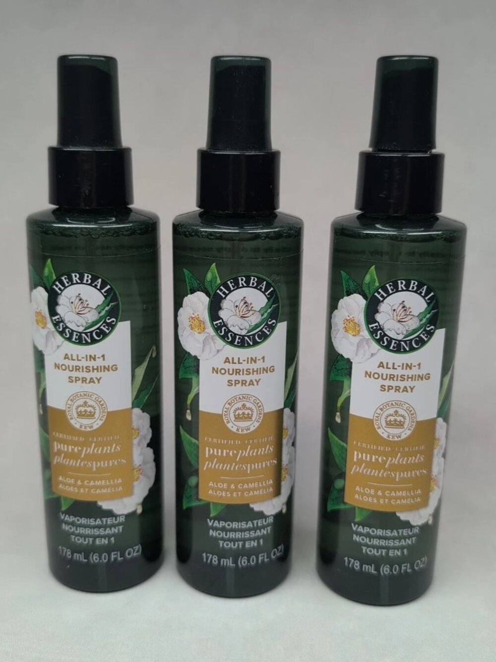3 Herbal Essences All-in-1 Nourishing Spray, Pure Plants Hair Treatments 6.0 oz